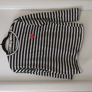 Copy Comme des garcons play stripe 3/4 length M